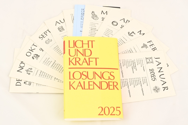 Losungskalender »Licht und Kraft« 2025, Reiseausgabe